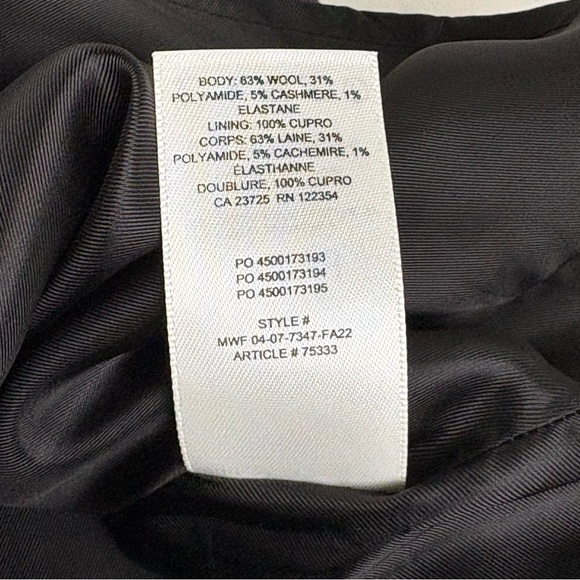 WILFRED Aritzia Cashmere Wool Blend Classic Mini Skirt Navy/Rust Buffalo Plaid - Picture 4 of 9